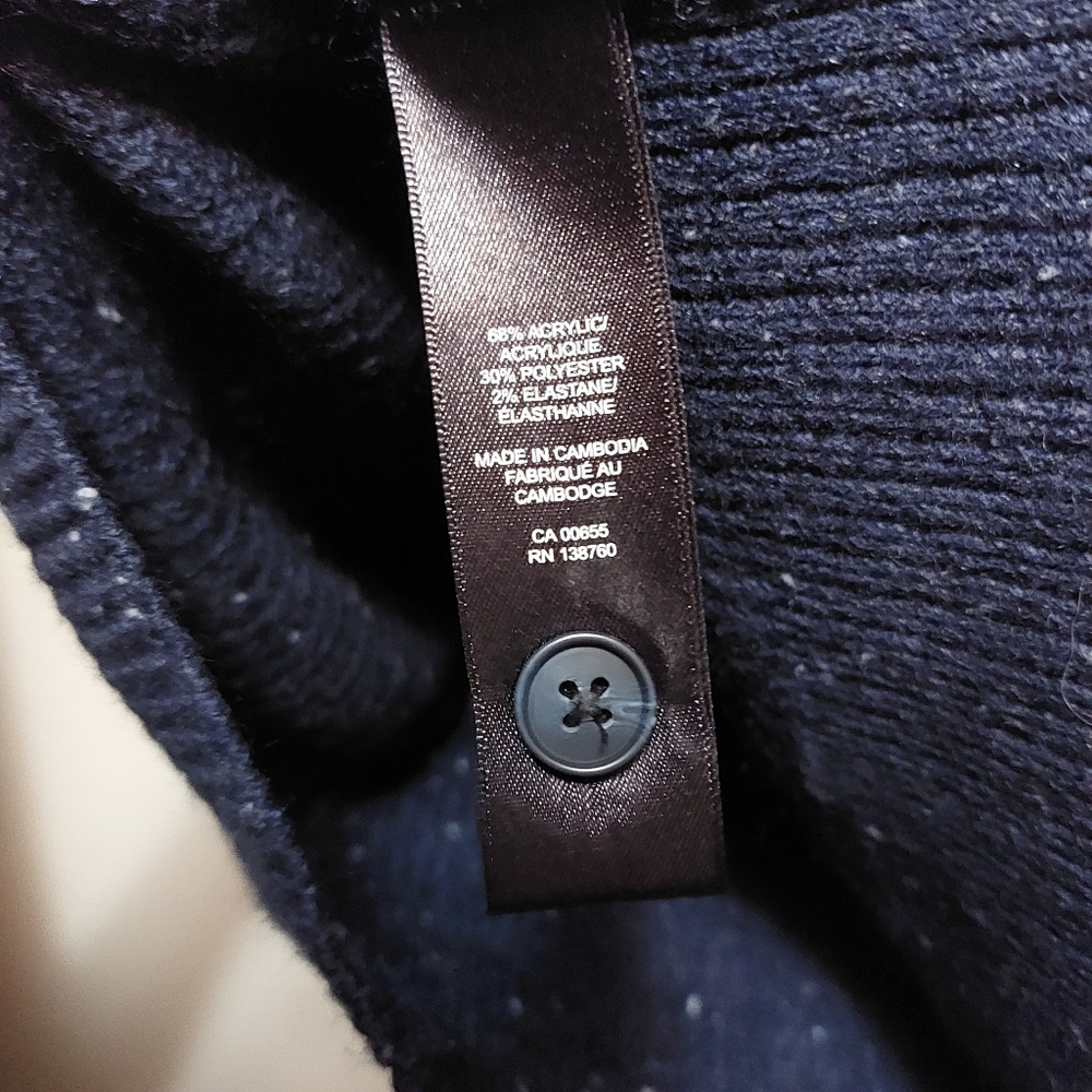 RW&CO Navy Blue Knit Turtleneck Dress - Picture 7 of 12